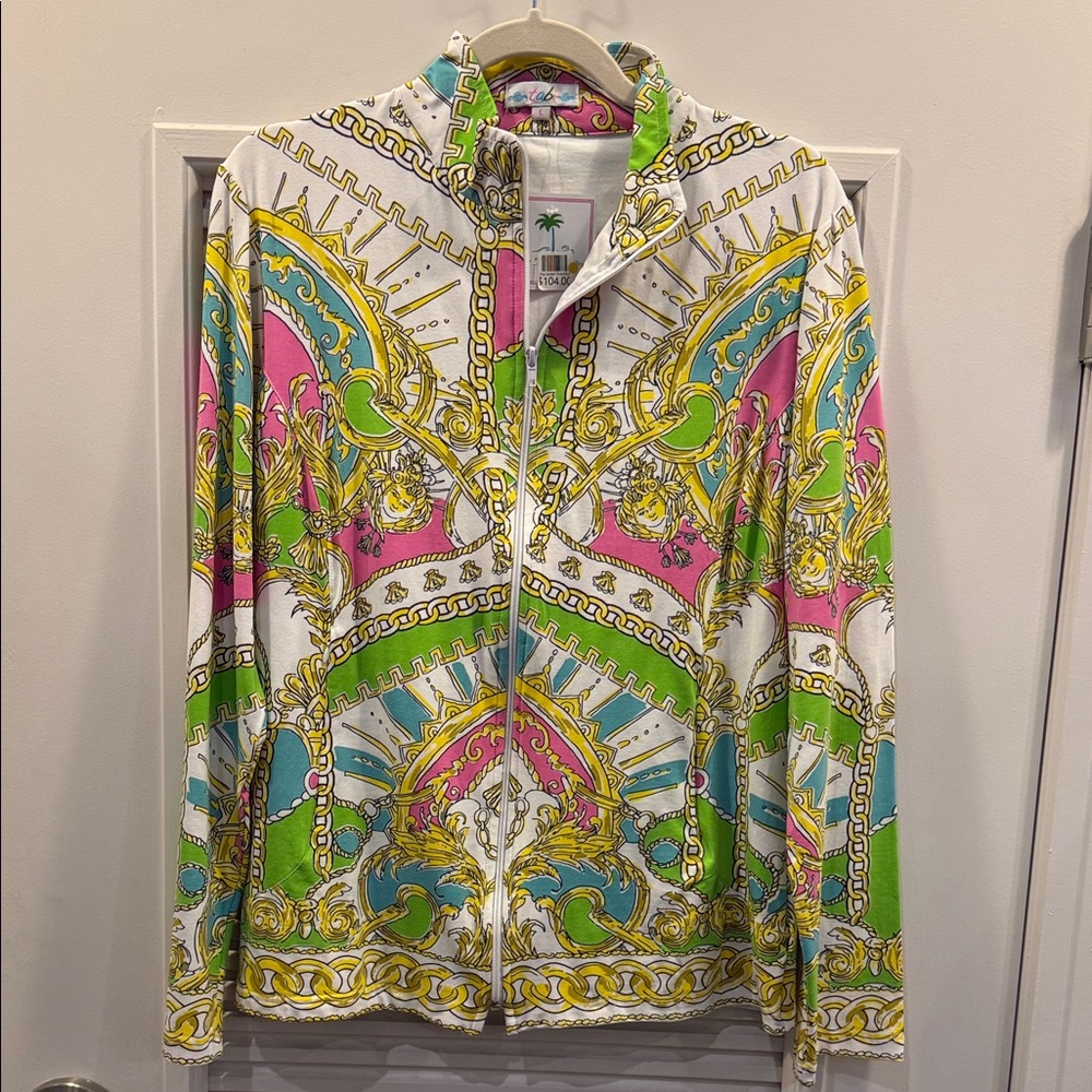 Tropical Vibes Women's Hoodie with Chain Design
